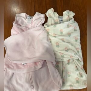 Halo Pink and White Baby Swaddle Set